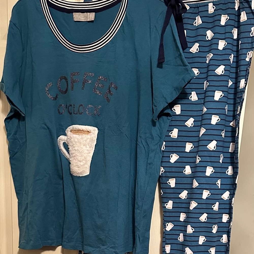 Peace, Love & Dreams 2-piece Pajama Set Top Armpit to armpit 23”
